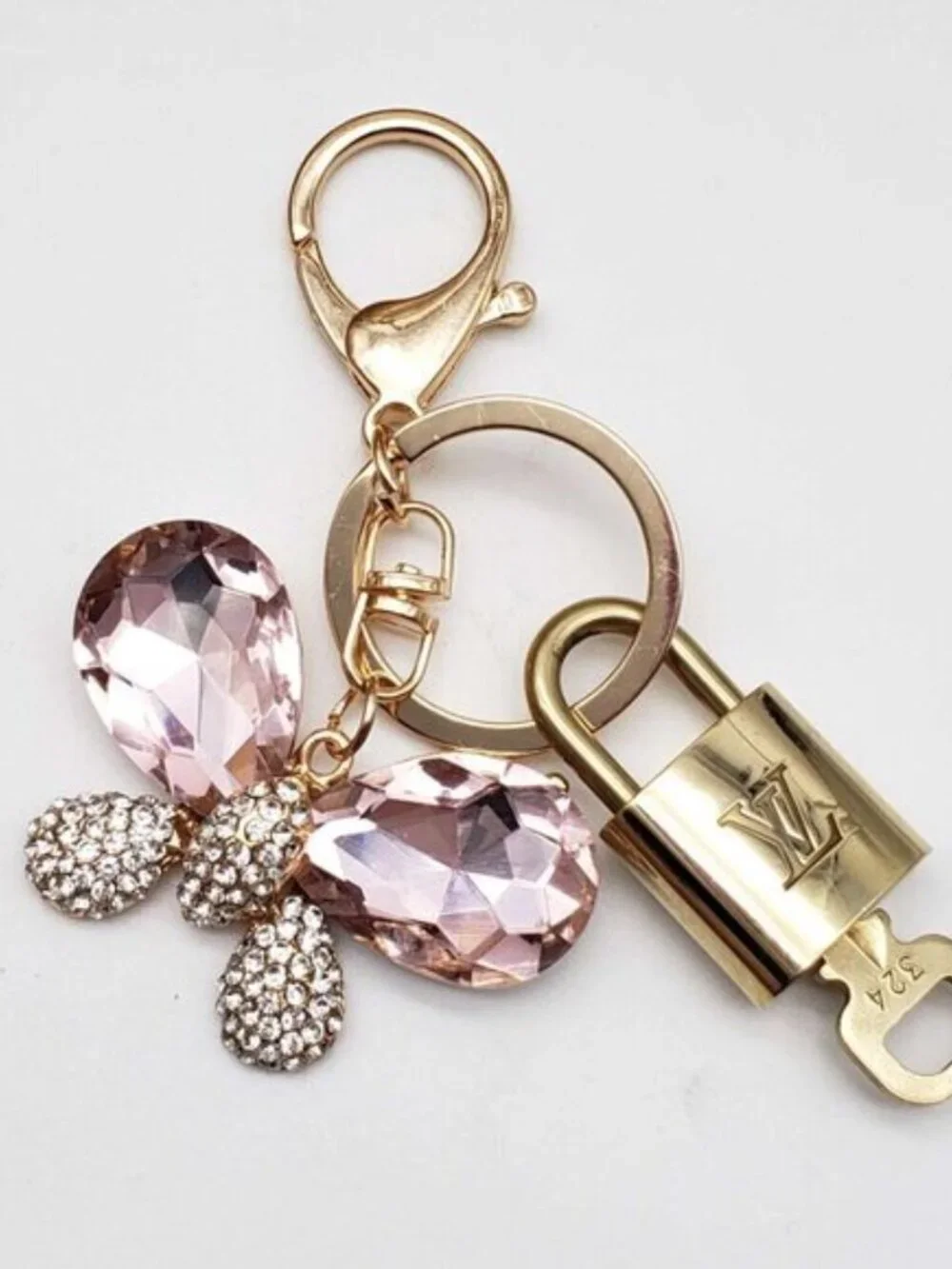 Louis Vuitton Gold Padlock 🔒 Key Set Authentic LV w/ Unbranded Keychain